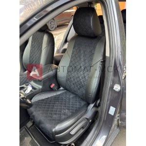 Чехлы с алькантарой ромб на KIA Sportage 4 (Автопилот)