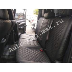 Чехлы из экокожи с ромбом Toyota Hilux (Автопилот)
