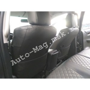 Чехлы из экокожи с ромбом Toyota Hilux (Автопилот)