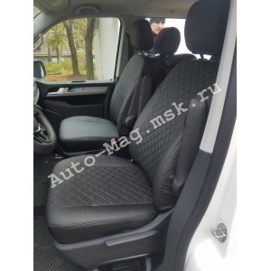 Чехлы из экокожи с ромбом VW Multivan Т6 (Автопилот)