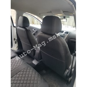 Чехлы из экокожи с ромбом VW Polo V (Автопилот)