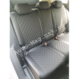 Чехлы из экокожи с ромбом на VW Tiguan 2 (Автопилот)