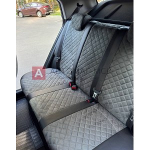 Чехлы с алькантарой ромб на Hyundai Creta (Автопилот)