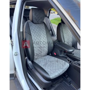 Чехлы с алькантарой ромб на Hyundai Creta (Автопилот)
