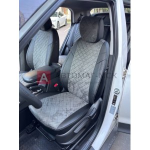 Чехлы с алькантарой ромб на Hyundai Creta (Автопилот)