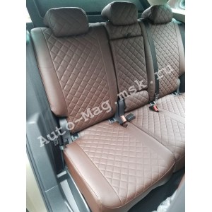 Чехлы из экокожи с ромбом на VW Tiguan 2 (Автопилот)