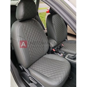Чехлы из экокожи с ромбом на Audi Q3 (Автопилот)