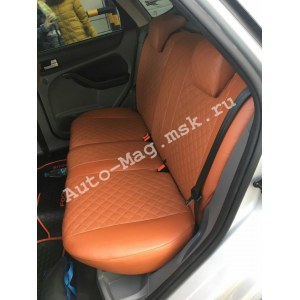 Чехлы из экокожи с ромбом на Ford Focus 2 (Автопилот)