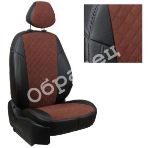 Чехлы с алькантарой ромб на KIA Sportage 3 (Автопилот)