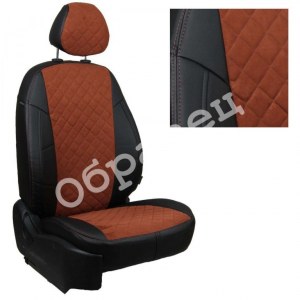 Чехлы с алькантарой ромб на KIA Sportage 3 (Автопилот)