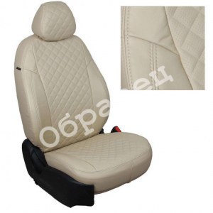 Чехлы из экокожи с ромбом на Qashqai j10 (Автопилот)