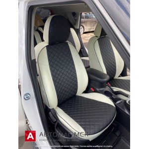 Чехлы из экокожи с ромбом KIA Soul 2 (Автопилот)