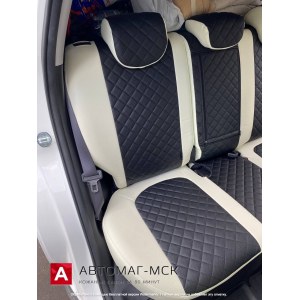 Чехлы из экокожи с ромбом KIA Soul 2 (Автопилот)
