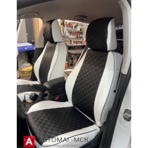 Чехлы из экокожи с ромбом Peugeot 308 (Автопилот)