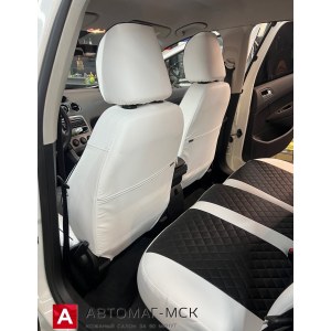 Чехлы из экокожи с ромбом Peugeot 308 (Автопилот)