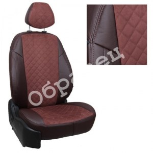 Чехлы с алькантарой ромб Cooper F56 (Автопилот)